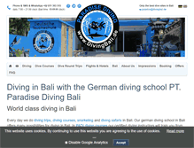 Tablet Screenshot of paradisedivingbali.com